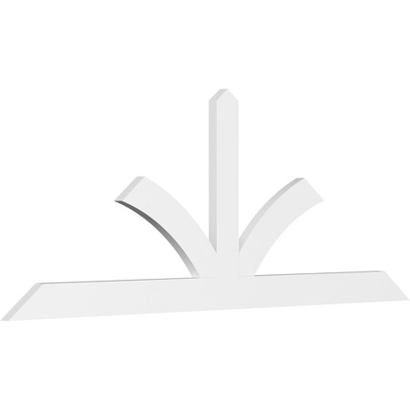 Ekena Millwork Richland Architectural Grade PVC Gable Bracket, 108"W x 40 1/2"H x 2"D x 6"F, 9/12 Pitch GBP108X41X0206RIC00